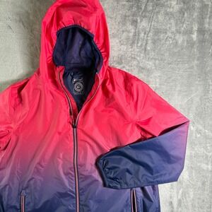 Killtec Windbreaker Jacket Hooded Full Zip Lightweight Pink Blue Size 16